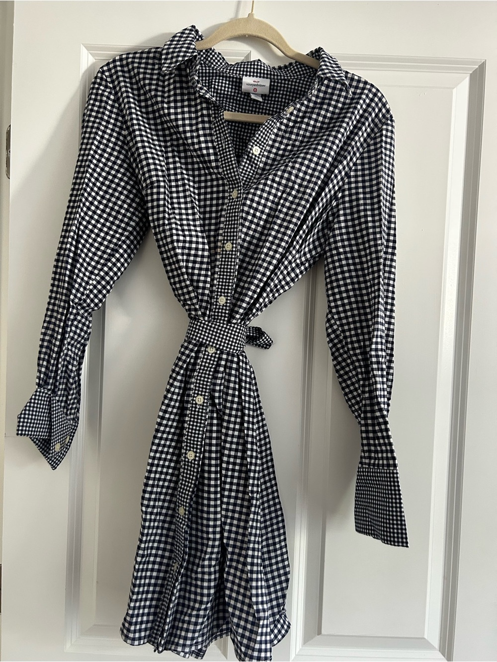 Vineyard Vines Navy & White Gingham Shirt